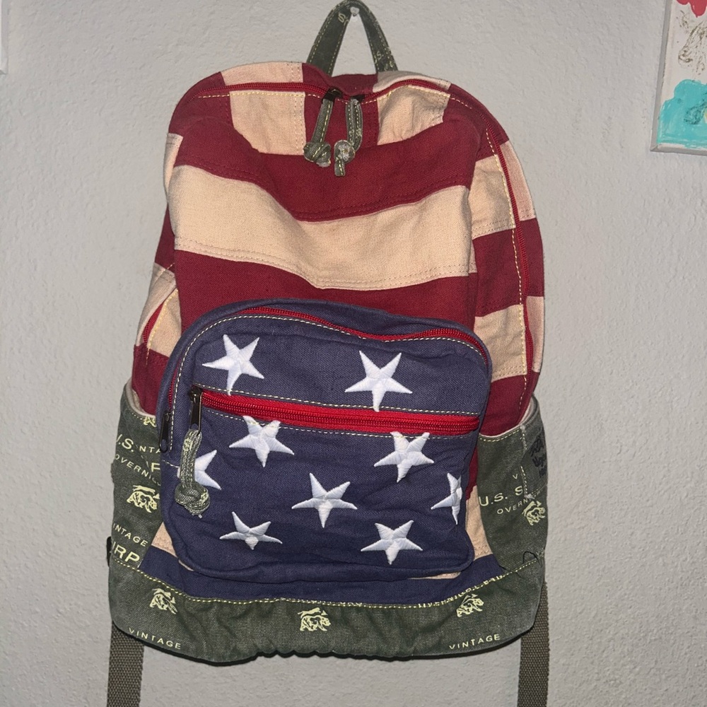 Vintage American flag Backpack